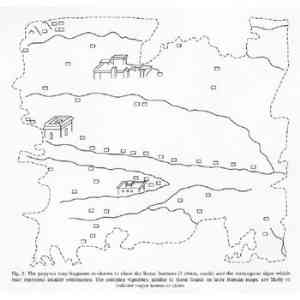 Papiro Artemidoro 03 - Esquema del mapa según B. Kramer